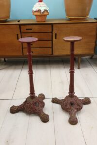 Red Cast Iron Feet for Bistro Tables